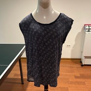 Floral Black Sleeveless Top